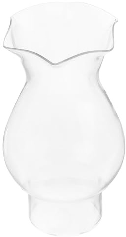 POPETPOP Paralume in Vetro per Lampada Petrolio Bordi Arrotolati, Copertura Sostitutiva Soffiata a Mano, Diametro 3 CM, per Lampade Vintage da Parete e Decorazioni Retrò