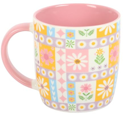 Something Different Wholesale Floral Patchwork Print Mug | Colorful Floral Design | Microwave & Dishwasher Safe