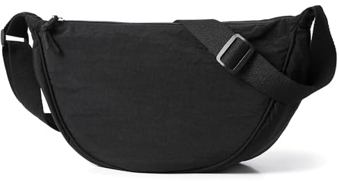 Mixroom - Borsa Mezzaluna Tracolla Donna, Borsa a spalla Stile casual con Tracolla regolabile, Messenger Crossbody Moon Bag