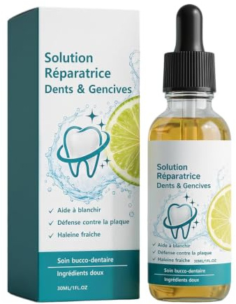 Solución para blanquear los dientes, fórmula de fragancia refrescante, | 30ml, Gotas para limpieza de dientes, Líquido portátil para el cuidado bucal, Solución fresca para el aliento, para viajar a
