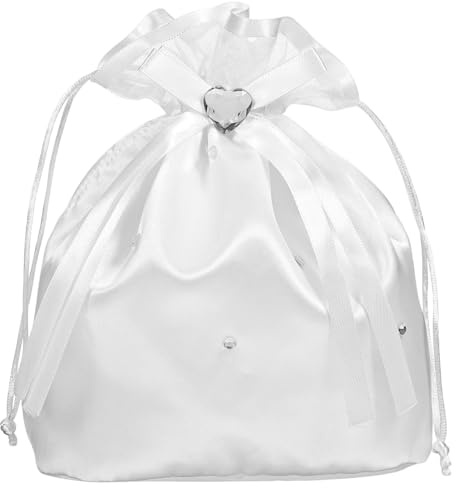 Luoem satin brudväska vit