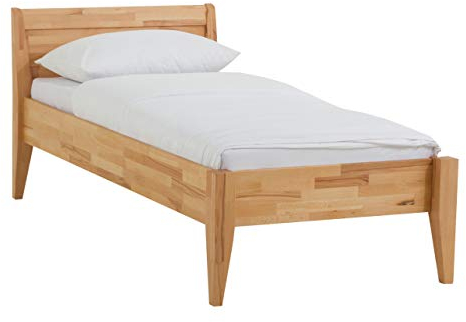 DICO Massivholz Einzelbett Komfortbett Seniorenbett 450.03, Kernbuche geölt Größe 90x200 cm