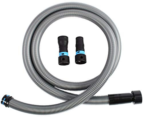 Cen-Tec Systems Quick Click Hose for Home and Shop Vacuums with Two Piece Power Tool Adaptor Set for Dust Extraction (3m)