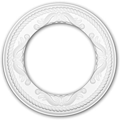 PRO[f]home® - Ceiling Rose 156052 Ceiling Decoration Medallion Rosette Decorative Element Rococo Baroque Style White Ø 31 cm Profhome