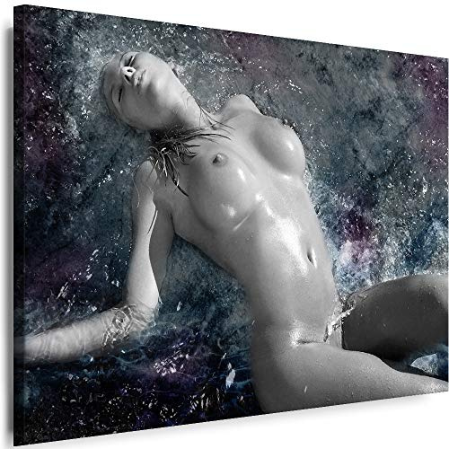 Myartstyle - Bilder Erotik Frau 60 x 40 cm Leinwandbilder XXL - 1 Teilige Wandbilder Akt Sexy Girl Modern Kunstdrucke w-a-2025-31