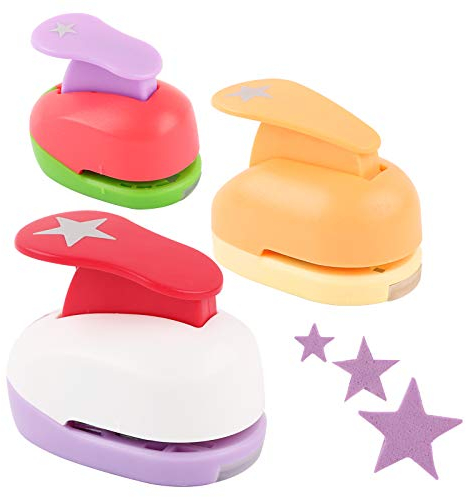 3 Pz Perforatrice Decorativa Carta Goffratore Fustellatrice Stella Creativa Decorazione per Scrapbooking Diario Album Cartolina d’auguri Mestiere Artigianato Fai da Te