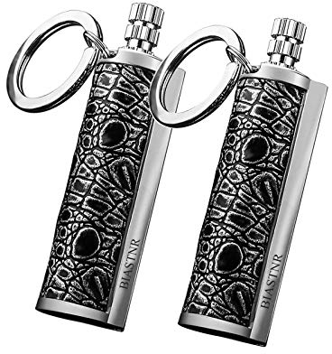 BIASTNR Permanent Match Matchstick Fire Starter 2 Pack, Dragon's Breath Immortal Lighter with Keychain, Kerosene Refillable Flint Lighter for Camping Hiking
