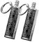 BIASTNR Lot de 2 allumettes permanentes allumettes allume-feu immortelles avec porte-clés, briquet à silex rechargeable au kérosène pour camping randonnée