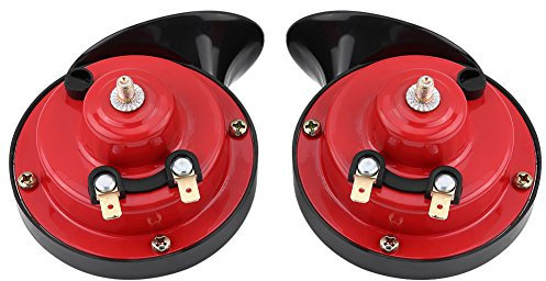 Car Horns Loud 12V Two Tone Car Horn 110Db Loud Snail Air Horn Dual Tone,12V Waterproof Double Horn Raging Sound Raging Sound For Motorcycle Car Motorcycle Bikes Boats