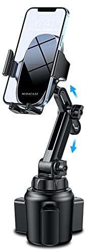 Miracase [Upgraded Version] Cup Phone Holder for Car, Universal Adjustable Long Neck Car Phone Mount Cradle Friendly Compatible with iPhone Samsung Google and All 4.0-7.0 inches Smartphones