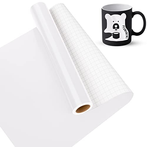Lya Vinyl Vinilo adesivo 30,5 cm x 457,5 cm pellicola adesiva bianco lucido, vinile bianco per La maggior parte delle macchine da taglio per Regali Fai Da Te, Tazza, Finestra, Ceramica, Plastica