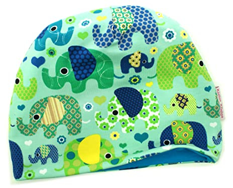 Kleine Könige Mütze Kinder Jungen Beanie · Modell Elefant Elefantenparty türkis, Petrol · Ökotex 100 Zertifiziert · Größe 122/128 (KU 52-54)