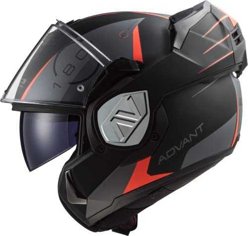 LS2, Casco Moto Modular ADVANT Codex Matt Black Titanium, M