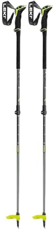 LEKI Guide Lite 2 kolskidstavar, mörk antracit neongul, 105–150 cm