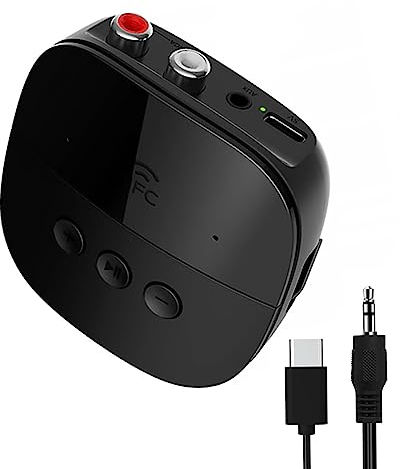 eppfun AK3056R Pro Récepteur Bluetooth 5.2, Adaptateur Bluetooth pour Chaine Hi-FI, Bluetooth Audio Receiver avec Jack 3.5 & RCA pour Enceinte Home