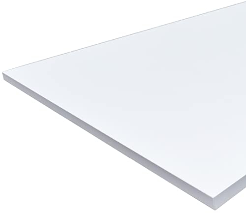 Ergotopia® Tischplatte Weiß 160 cm, robuste Schreibtischplatte ideal für höhenverstellbare Schreibtische - Holzplatte gefertigt in Deutschland - 25 mm Bürotischplatte