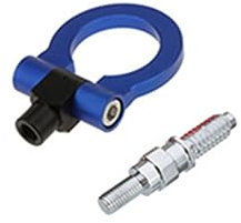 Muzhen Store Auto Racing Abschlepphaken kompatibel mit BMW E46 E81 E30 E36 E90 E91 Auto Tuning Universal Auto Anhängerkupplung Ring Anhängerkupplung Zubehör TH006 (Color : Blue)