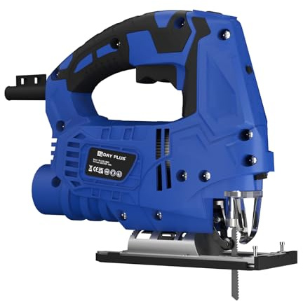 1400W Jigsaw Electric Corded DIY Power Tool Cutting Machine Carpenter Jig Saws, 100mm Wood Cutting, 10mm Steel Cutting, 30mm Plastic Cutting，2M Wire