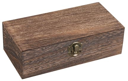 MytaYt Scatola Legno Con Coperchio Scatola Non Trattata Naturale Scatole Di Legno 20 x 10 x 6 cm Marrone Scatola In Legno Portaoggetti Multiuso