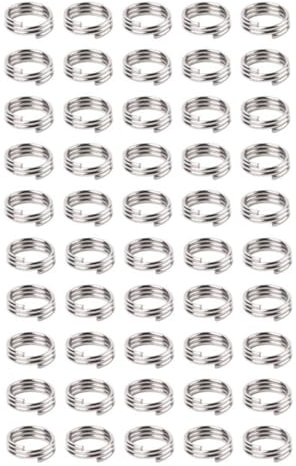 Wisafory 50 Stücke Schaftringe Dartpfeile Ring O-Ringe Dart Federringe Springs Ringe Shaftrings Dartringe Metall Shaft O Ringe Schaftringe Zubehör für Dartschäfte 50pcs
