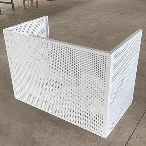 Copri Motore Condizionatore Esterno Alluminio Supporto per Fiori da Giardino, Recinzioni per Schermi Privacy Copri Condizionatore da Esterno (Color : White, Size : 42.5 * 22 * 30.7 in)