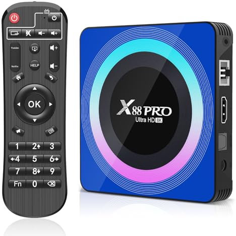 ADDCOLOR Android 13.0 TV Box, Android Box con 2GB RAM 16GB ROM RK3528 Quad-Core 64bit Cortex-A53 Supporto 2.4/5.0GHz WiFi6 BT5.0 HD 8K 10/100M Ethernet HDMI 2.0