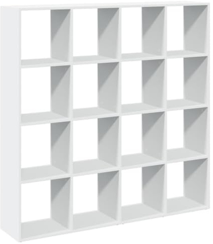 vidaXL Bücherregal Weiß 137,5x29x137,5 cm Holzwerkstoff