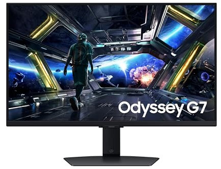Samsung Odyssey G70D 4K Gaming Monitor, 32 Zoll, Bildschirm mit IPS-Panel, 4K-Auflösung, 3840 x 2160 Pixel, AMD FreeSync Premium, HDR10+, Reaktionszeit 1 ms, Bildwiederholrate 144 Hz, LS32DG702EUXEN