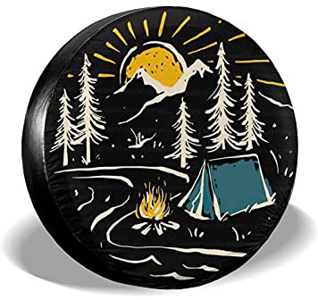 Camping Zelten Reserverad Reifenabdeckung Wasserdicht Reserveradabdeckung Dauerhaft Ersatzreifenabdeckungen Universal Für Rv LKW Anhänger 16inch
