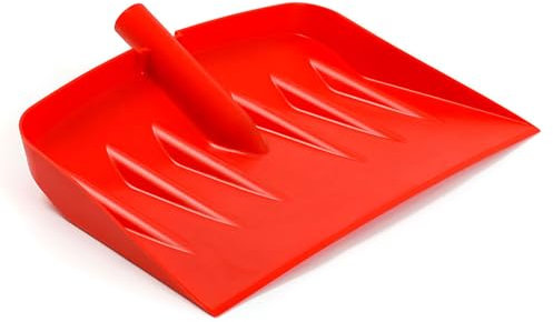 EarlyGrow 42.5cm Heavy-Duty Wide Snow Shovel Plastic Head Pusher for Snow, Waste, Leaves and Garden Debris Compatible with 28mm Handles, Stales and Shafts (Red)