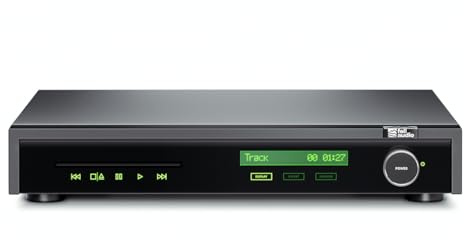Fell Audio Fell Disc CD Player - British Made Flexible Connectivity with ESS ES9018K2M DAC for Optimum Sound Quality - Unique Modern Retro Design with Remote Control (Black)