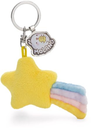 62217 Porte-clés étoile filante, 6 cm, jaune, compagnon en peluche pour sac à dos ou sac à main, pour petits et grands