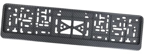 Ronyme Marco de matrícula de la UE, soporte universal para matrícula de coche, pieza de reparación profesional para mujeres y hombres, Patrón de Carbono
