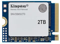 Kingston NV3 NVMe PCIe 4.0 Internal SSD 2TB M.2 2230-SNV3SM3/2T0