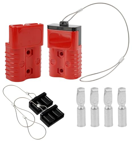 2 Pezzi, Rapide Connecteur Batterie, 175A Connettori per Batteria a Connessione Rapida, Adatti per Cavo 1/0 AWG, Tensione 12-36V, per Auto, ATV, Motori, Rimorchi e Verricelli, Rosso