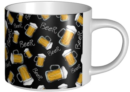 YWSOTRE Modello boccale di birra, Tazza in ceramica di grande capacità, tazza da tè, tazza da caffè 450 ml