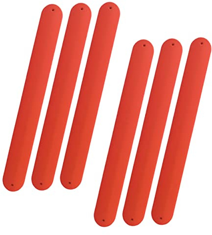 Parliky 6 pezzi Braccialetti Slap in Silicone Rosso per Adulti Bracciali Elastici Resistenti per Feste e Attività DIY Gadget Compleanno e Accessori Divertenti per Ragazzi e Ragazze