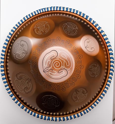 ArtQuint D-Dur B Steel Tongue Drum Hang Pan Rain Drums 440Hz Percussion Instrument 9 Noten Premium Steel Drum Gold Ravvast Orion Frogdrum