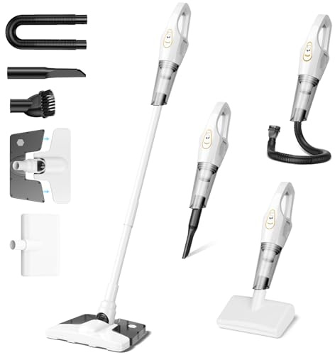 Rivenex 5-in-1 Cordless Handheld Vacuum Cleaner, 14500Pa Vacuum with Detachable WaterTank, Multi Attachments Portable Lightweight Cordless for Home Car Bed Mattress Floor Cleaning (White)