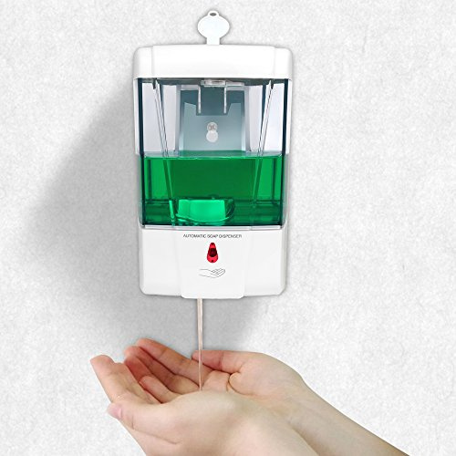 InnerSetting Dispenser di Detergente Disinfettante per Le Mani con Sensore Touchless Automatico per Erogatore di Sapone da 700 Ml Montato A Parete per La Cucina del Bagno 700ml