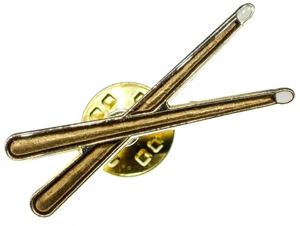 Miniblings Drum Sticks Pin Brosche Trommelstöcke Percussion Trommel Schlagzeug - Handmade Modeschmuck I Anstecknadel Button Pins