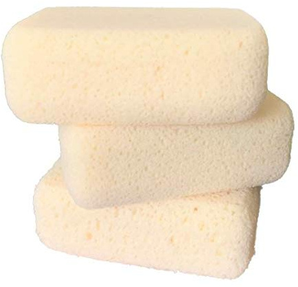 Michelle's Melting Pot XL Smooth Yellow Foam Bath Sponge Shower Sponge (3 Count)