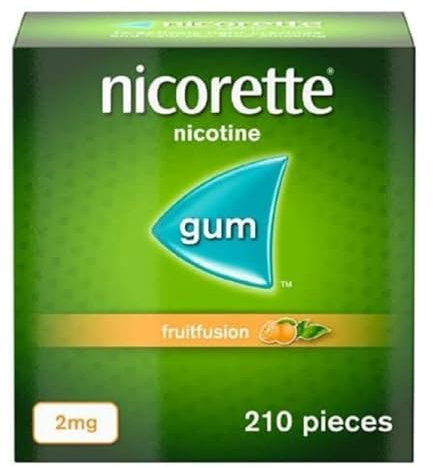 Nicorette Fruitfusion Gum 2mg Pieces 210 New-Stop Smoking AID