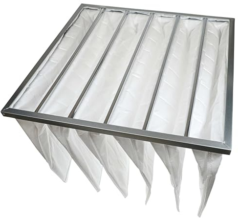 vhbw fickfilter för klimat och ventilationssystem – filter G4 | 59,2 x 59,2 x 36 cm, vit