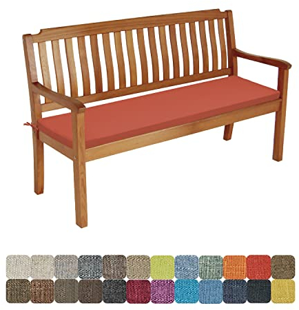 WTHYGB Bankauflage Sitzkissen Bankkissen 140 X 40 X 5CM Waschbar Abnehmbarem Stuhlkissen rutschfeste Gartenbankauflage Auflage für Gartenbank Terrasse Schaukel Gartenmöbel -Karminrot