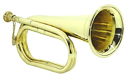 SHREYAS Brass Bugle Professional Civil War Era US Militär Kavallerie Stil Horn