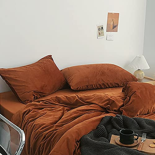 Omela 2er Set Kissenbezug 80x80 cm Karamell Braun Cashmer Touch Coral Fleece Kissenhülle Super Weich & Warme Sofakissen Kissenhüllen Kopfkissenbezug Reißverschluss