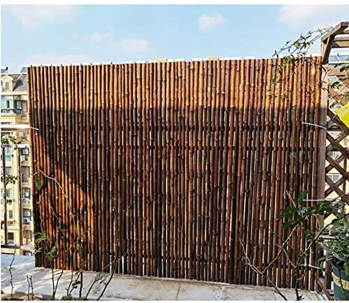 Proyección Trasera De Bambú Chino, Rollo De Bambú Proceso De Carbonización Valla De Privacidad Decoración De La Partición del Patio Trasero (Color : marrón, Tamaño : 1x1m)