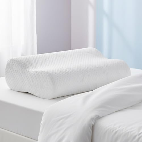 KoKoTex® Nackenstützkissen Soft – Orthopädisches Memory Foam Kopfkissen 55x35x8/13 cm | Ergonomisches Kissen für empfindliche Schläfer, mit Geschenkbezug, weiche Unterstützung