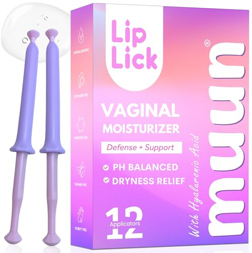 Muun Vaginal Moisturizer - Pack 12 Immediate Intimate Hydration - Dryness Burning Itching Discomfort Relief with Hyaluronic Acid - pH Balance - Estrogen & Hormone Free, Long-Lasting